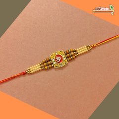Fancy Handcrafted Metal Om Rakhi