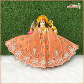 Blended Thread Heavy Moti Cutdana Work Peach Lehnga Patka