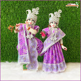 Blended Thread Sitara Lace Work Purple Jugal Jodi Poshak