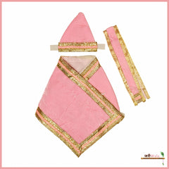 Shaneel Lace Work Baby Pink Sai Baba Poshak