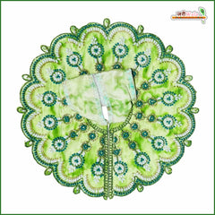 Blended Cutdana Moti Work Green Shade Laddu Gopal Poshak