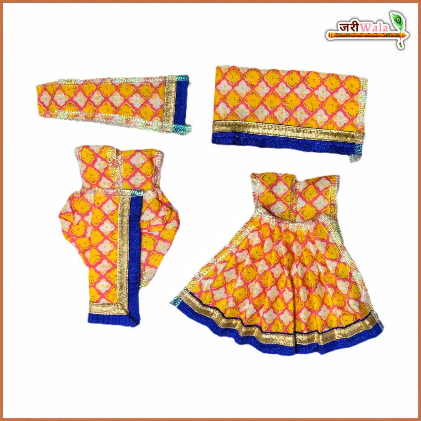 Coton Plain Lace Work Multicolor Jugal Jodi Poshak