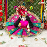 Blended Cone Thread Sitara Work Multicolor Laddu Gopal Poshak