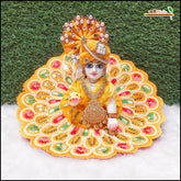 Shaneel Thread Sitara Moti Work Yellow Laddu Gopal Poshak