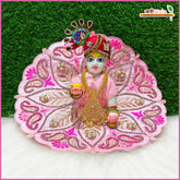 Blended Thread Jarkan Moti Work Baby Pink Laddu Gopal Poshak