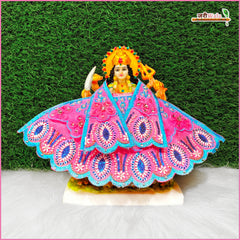 Blended Frill Net Cutdana Sitara Work Baby Pink Lehnga Patka