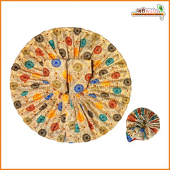 Blended Cotton Yellow Laddu Gopal Poshak With Pagdi