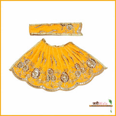 Shaneel Thread Sitara Work Yellow Lehnga Patka