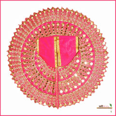 Blended Thread Moti Sitara Work Magenta Laddu Poshak