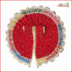 Shaneel Thread Sitara Lace Work Red Laddu Gopal Poshak