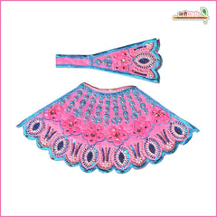 Blended Frill Net Cutdana Sitara Work Baby Pink Lehnga Patka