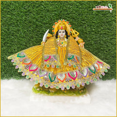 Blended Thread Sitara Work Yellow Lehnga Patka