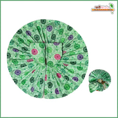 Blended Cotton Sea Green Laddu Gopal Poshak With Pagdi