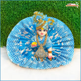 Cotton Leaf Print Firozi Laddu Gopal Poshak