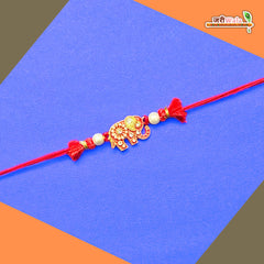 Fancy Handcrafted Metal Elephant Rakhi