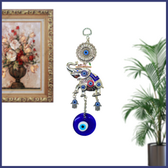 Fengshui Beautiful Metal Elephant Evil Eye Hanging