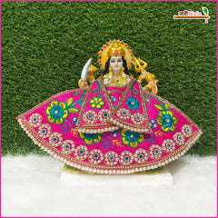 Cotton Thread Moti Jarkan Work Magenta Lehnga Patka