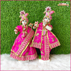Blended Thread Sitara Work Magenta Jugal Jodi Poshak
