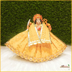 Blended Thread Sitara Work Yellow Lehnga Patka