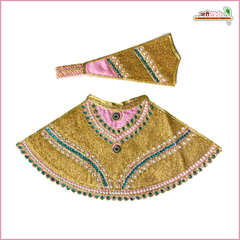 Cotton Thread Moti Stone Work Baby Pink Lehnga Patka