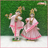 Coton Plain Dot Baby Pink Jugal Jodi Poshak