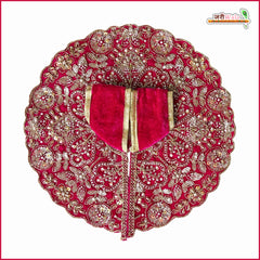 Shaneel Cutdana Sitara Moti Work Magenta Laddu Gopal Poshak