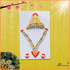 LG Multicolor Mukut Mala Set