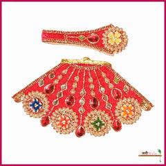 Shaneel Moti Stone Work Magenta Lehnga Patka