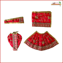 Blended Thread Sitara Work Red Jugal Jodi Poshak