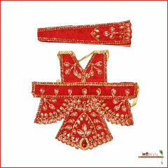 Shaneel Moti Stone Work Red Hanuman Ji Poshak