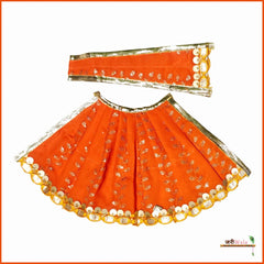 Blended Thread Sitara Work Orange Lehnga Patka