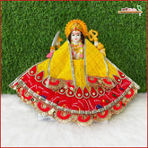 Cotton Bandhej Sitara Jarkan Stone Booti Work Lehnga Patka