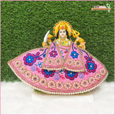 Cotton Thread Moti Jarkan Work Baby Pink Lehnga Patka