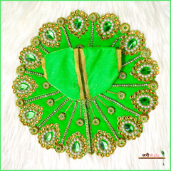 Shaneel Moti Stone Work Green Laddu Poshak
