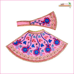 Cotton Thread Moti Jarkan Work Baby Pink Lehnga Patka