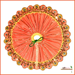 Blended Lace Jarkan Work Gajri Laddu Poshak With Patka