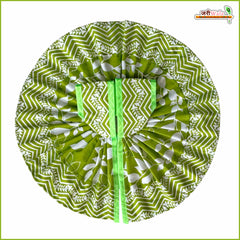 Cotton Leaf Print Green Laddu Gopal Poshak