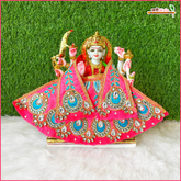 Blended Frill Kundan Thread Stone Heavy Work Gajri Lehnga Patka