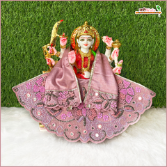 Blended Dabka Thread Sitara Mirror Heavy Work Light Voilet Lehnga Patka