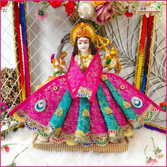 Blended Cone Thread Sitara Work Multicolor Lehnga Patka