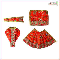 Blended Thread Sitara Work Orange Jugal Jodi Poshak