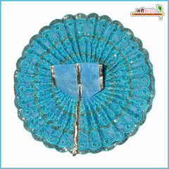 Embroidery Net Thread Sitara Work Sky Blue Laddu Gopal Poshak