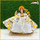 Cotton Frill Floral Print Lehnga Patka