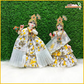 Cotton Frill Floral Print Jugal Jodi Poshak