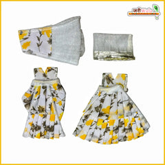Cotton Frill Floral Print Jugal Jodi Poshak