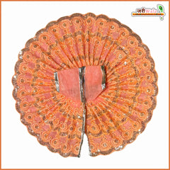 Embroidery Net Thread Sitara Work Peach Laddu Gopal Poshak