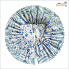 Blended Cotton Thread Work Light Blue Laddu Gopal Poshak