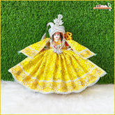 Blended Thread Sitara Lace Work Lemon Lehnga Patka