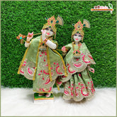 Blended Thread Sitara Work Olive Green Jugal Jodi Poshak