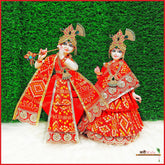 Bandhej Thread Booti Work Jugal Jodi Poshak